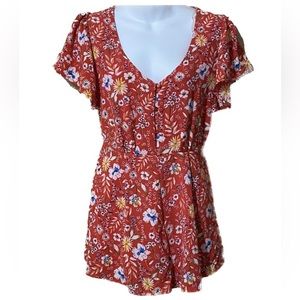 Trixxi Floral Romper Size Small